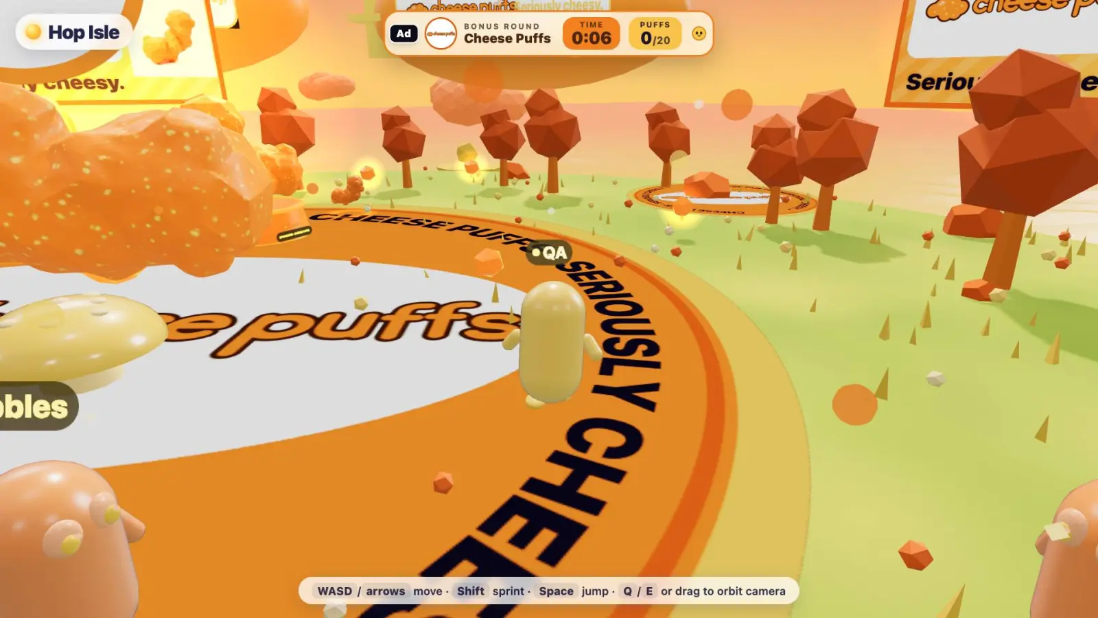 Play-test of a generated Cheese Puffs round